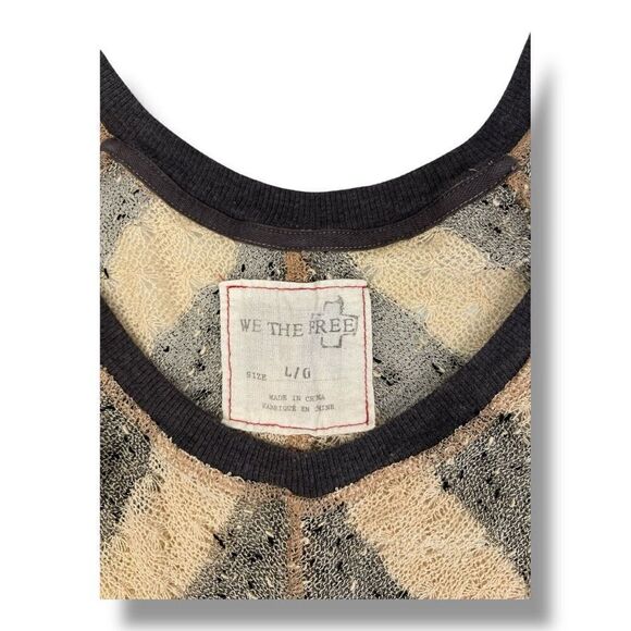 We The Free Striped Sheer Lightweight Top Size Large - Picture 5 of 5